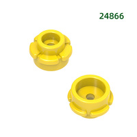 Aksesoris Blok Bangunan Partikel Kecil Bentuk Bunga, Plat Bulat 1*1 dengan 5 Kelopak, Mainan Blok Bangunan Plastik NO.24866