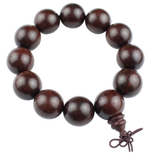 Indian Rosewood Bracelet Round Beads Unisex Religious Ceremony Jewelry Collectible - Product Image 5