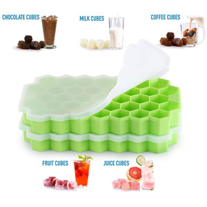 Bandeja de silicona ecológica para cubitos de hielo de fábrica, mini máquina para hacer helados - Herramienta de cocina reutilizable, no tóxica, para congelar, color personalizado - Product Image 3