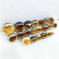Vente en gros de sphères de citrine géode naturelles polies de haute qualité pour la décoration de la maison et les cadeaux