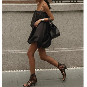 2025 été français élégant noir lâche fronde robe pour femmes - Product Image 4