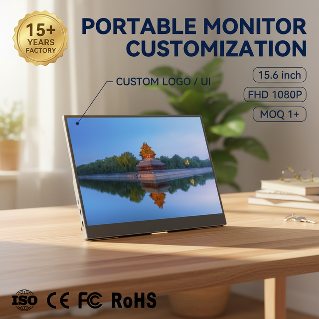 OEM Ultra-Thin 15.6 Inch FHD 1080P LED IPS Panel Built-in Speaker Portable Monitor USB-C External Display for Gaming Laptop PC