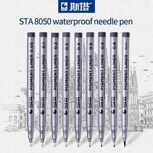 Sta Goede Kwaliteit Zwarte Kleur 9 Verschillende Maten Art Schilderen Schets Tekening Fijne Lijn Pen Fineliner Pen Voor Studenten