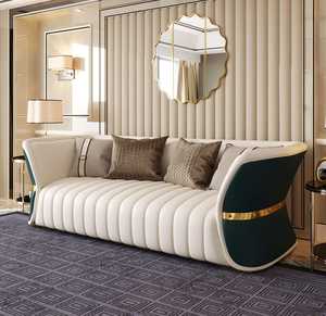 Sofás Sofá moderno tapizado de lujo Juego de muebles de sala Sofá modular seccional - Product Image 3