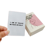 Boîte coulissante personnalisée pour thérapie de santé mentale, psychoéducation, bien-être émotionnel, avec cartes de motivation et finition brillante