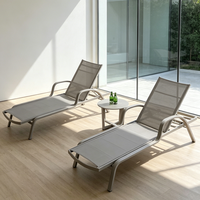 Chaise longue pliante en aluminium minimaliste moderne, très vendue, en forme de S, empilable, pour bronzer en plein air, YIJUN