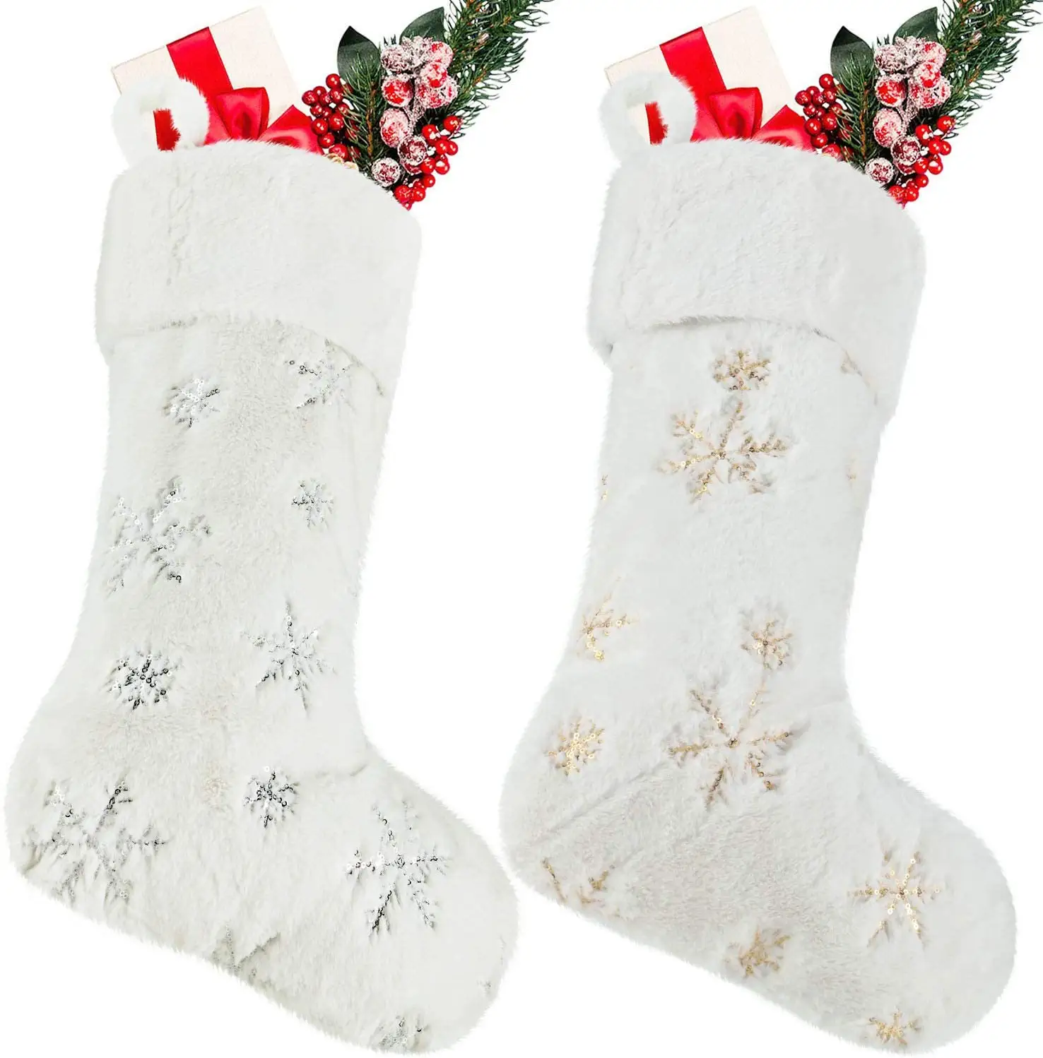 Wholesale Merry Christmas Stocking Santa Socks Festival Home Decoration Styles Party Ornament For Child Gift