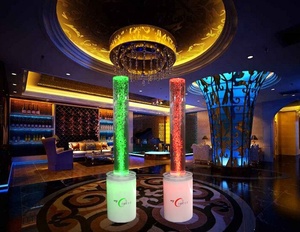 Colonnes à bulles d'eau LED d'intérieur avec étagères à bouteilles - Product Image 1