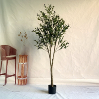 Grand arbre d'olivier artificiel en plastique pour cabinet vétérinaire, centre de soins animaux, mariage, espaces d'attente intérieurs