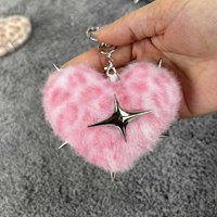Nouveau Porte-clés Étoile en Peluche 2026 – Breloque Tendance Y2K pour Sac, Pendentif Étoile Argentée en Peluche pour Femmes