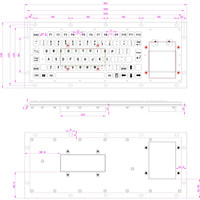 Teclado Táctil Metálico a Prueba de Polvo con Certificado CE, Acero Inoxidable 304, USB/PS2, 79 Teclas, Montaje en Panel Frontal