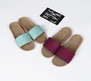 Da donna in lino antiodore per ciabatte da uomo traspirante Sole morbido antiscivolo da casa interna per pantofole per tutte le Winter Summer <span class=keywords><strong>Au</strong></span> - Product Image 6