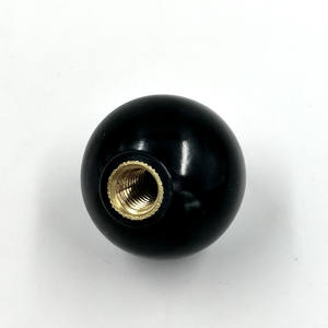 Kenop Putar Bakelite Bola Hitam Kuningan Merah Hitam - Product Image 2