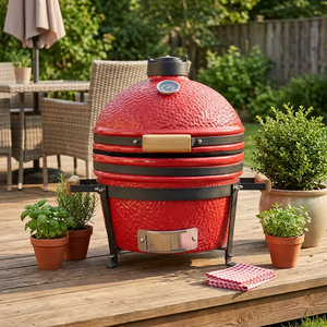 <span class=keywords><strong>Barbecue</strong></span> au charbon de bois AUPLEX Kamado miniature moderne en fer de 16 pouces pour jardin extérieur et restaurant, facile à nettoyer - Product Image 2