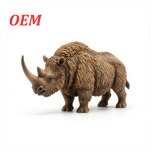 Rinoceronte Lanoso ODM da Collezione, Figura in PVC Dipinta a Mano, Modellabile per Espansione della Linea di Prodotti Preistorici - Product Image 2