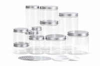 Bocaux cylindriques en plastique PET dépoli 6oz avec bouchon à vis, qualité alimentaire, pour gommage corporel, exfoliant, biscuits, gâteaux, snacks, aliments en conserve