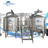 Système de brassage de bière artisanale Tonsen 500L 1000L 2000L 3000L 5000L Équipement de brasserie commerciale