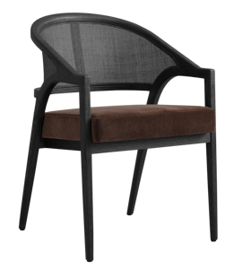 High Quality Solid Wood Arm <strong>Chair</strong> Backrest <strong>Rattan</strong> Upholstered <strong>Dining</strong> <strong>Chairs</strong> - Product Image 2