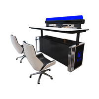 Console intelligente personnalisée avec bureau à DEL réglable, poste de travail du centre de commandement du gouvernement