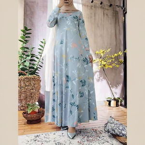 Blusas Étnicas Indias Pakistaníes de Alta Calidad Marca JQ para Mujer, Algodón con Estampado Digital, para Iglesia, Musulmanas, Trabajo, Negocios, Ajustadas, con Abertura - Product Image 3