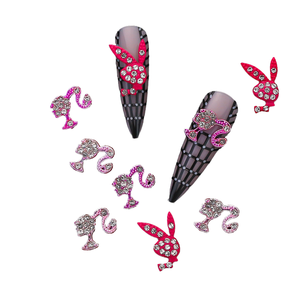 Calcomanías 3D de lujo para decoración de <span class=keywords><strong>uñas</strong></span> de conejo <span class=keywords><strong>rosa</strong></span>, accesorios de plástico de aleación, piezas de Metal para decoración de manicura, suministros de papel para <span class=keywords><strong>uñas</strong></span> - Product Image 2