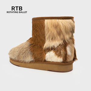 여성용 겨울 폭스 퍼 스노우 부츠, 여우 털 롱 방한화, 소녀들을 위한 새로운 디자인 - Product Image 3