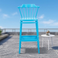 Chaises de bar empilables en plastique pour salle à manger, vente en gros d'usine, chaises de bar écologiques et durables pour jardin et terrasse