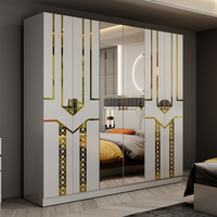 Ensemble complet de meubles de chambre à coucher turcs, lit double moderne avec cadre en bois, chambre d'adulte, ensemble de chambre à coucher de luxe en bois, taille king size