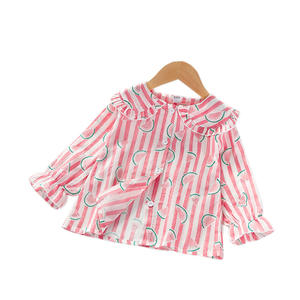 New Toddler Girl Shirts Spring Summer Fashion Fruit Print Baby Girls Blouses Cute Long Sleeve Ruffle <b>Tops</b> Kids Children Clothes - Product Image 4