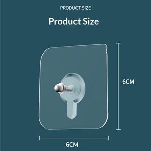 Support de rangement pour ongles en acrylique sans trace, adhésif sans perçage, <span class=keywords><strong>autocollant</strong></span> à visser, crochets suspendus, panneau mural pour trous de clous - Product Image 6