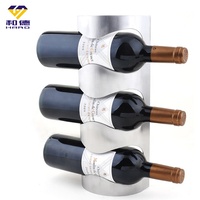 Porte-bouteilles à vin en acier inoxydable, support de rangement pour vin, support mural ou sur pied en métal pour vin rouge, pour cuisine ou bar