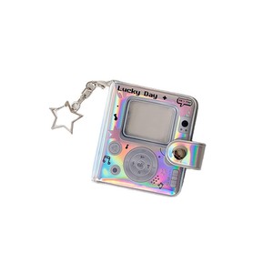 Anime Mini Photo <strong>Album</strong> Keychain Eco-Friendly Square PVC Plastic Laser Colorful Star Chasing ID Photo Storage Customized <strong>Key</strong> - Product Image 5