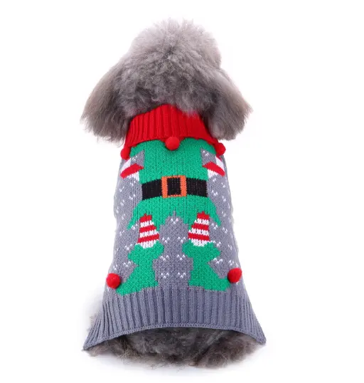 2023 Offre Spéciale chien pull de noël Costume pour animaux de compagnie mignon bonhomme de neige renne vacances chiot chat vêtements