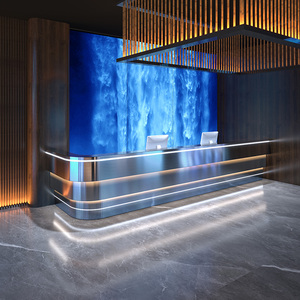 เคาน์เตอร์ต้อนรับสแตนเลสสุดหรูโรงแรมอินเทอร์เน็ตคาเฟ่ KTV สถานที่เล่นเกมห้องเต้นรำสตูดิโอบาร์ - Product Image 1