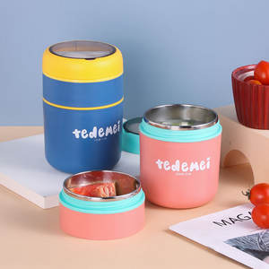 Taza de sopa de acero inoxidable Tedemei 304, lonchera portátil con aislamiento al vacío para viajes, almacenamiento de comidas y desayunos - Product Image 3