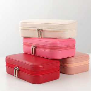 Cross Border Minimalist Solid Color <b>Jewelry</b> Case Macron Colored <b>Jewelry</b> <b>Storage</b> Case Wholesale of Leather <b>Jewelry</b> Case - Product Image 1