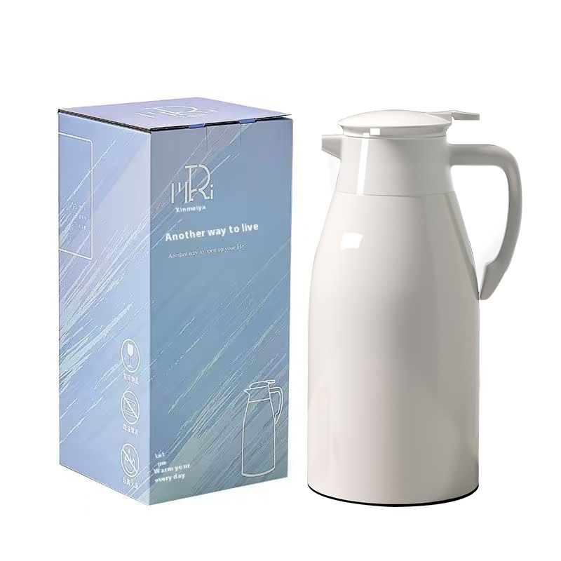 Air Pressure Double Wall Vacuum Flask Thermos 2L Large Capacity 24-36 Hours Thermal Insulation Portable Hand Grip Food-grade PP