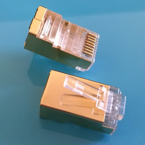 ขั้วต่ออีเธอร์เน็ตแบบมีชีลด์เคลือบทอง Rj45 8P8C แบบ 8 คอร์ ติดตั้งบนแผง - Product Image 2