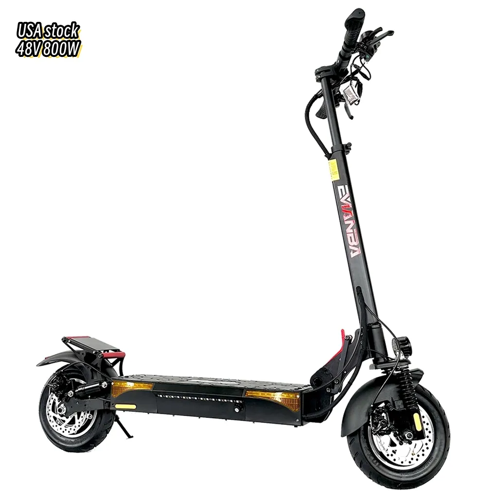 Abd stok fabrika doğrudan tedarik 800W 10 inç yetişkin 2 tekerlekler katlanır elektrikli Scooter CE sertifikalı hareketlilik e-scooter