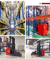 Forklift Elektrik MIMA MFZ16M 3-Way VNA untuk Lorong Sempit, Penumpuk Pallet 1.2-1.6 Ton, Baterai Asam Timbal, Ban Solid/Poliuretan, Bersertifikasi CE