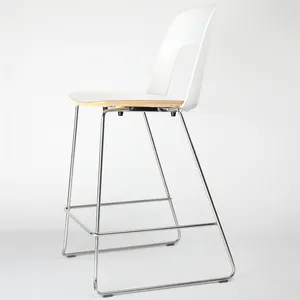 Plastic Bar Stool Hot Sale Metal Frame Plastic Vintage Stackable Stainless Steel Plastic Bar Stool