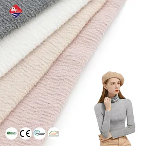 褶皱提花100% 棉织物纱线染色棉毛衣面料