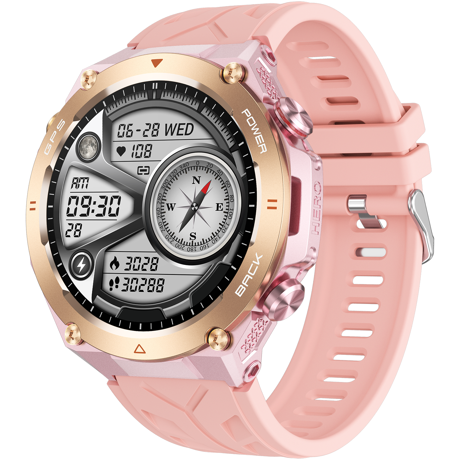 Cinturino in Gel di silice rosa