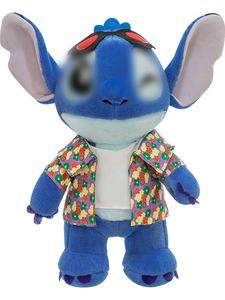 Flower-patterned Blue Monster Plush Toy, Cute Plush Doll Ornament, Suitable for Boys <strong>and</strong> Girls As a Festival Gift - Product Image 4