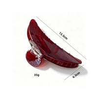 Pince à cheveux en acétate Liwu ODM, style coréen, forme lune, extra large (13,5 cm), collection été, vente chaude