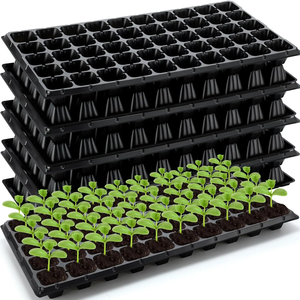 Plateaux <span class=keywords><strong>de</strong></span> <span class=keywords><strong>semis</strong></span> noirs en gros à prix réduit, 21/32/50/72/98/105/128/200 cellules, pour la germination <span class=keywords><strong>de</strong></span> fleurs, légumes et plantes, plateaux <span class=keywords><strong>de</strong></span> pépinière - Product Image 1