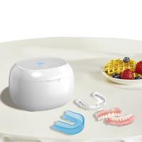 Kit de nettoyage dentaire et de bijoux, nettoyeur ultrasonique portable multifonctionnel avec minuterie numérique et 4 modes