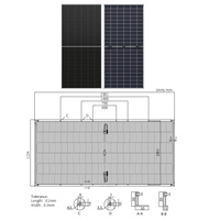 Panel Surya Longi Hi-Mo X10 Scientist LR8-66HVD Komersial untuk Rumah Tangga, Bifasial, Kaca Ganda, Monokristalin 640W 650W 660W