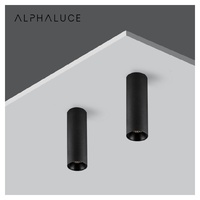 Plafonnier encastré moderne noir COB anti-éblouissement 12W CRI 90 pour couloirs et zones de réception