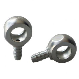 Pièces usinées CNC sur mesure en acier au carbone et acier inoxydable, soudées à embout banjo, pour raccords de tuyauterie et pièces automobiles, avec perçage et brochage - Product Image 2